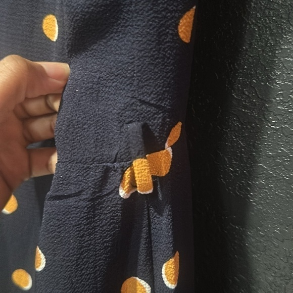 MONTEAU Navy Polka Dot Jumpsuit Size Medium - Picture 6 of 7